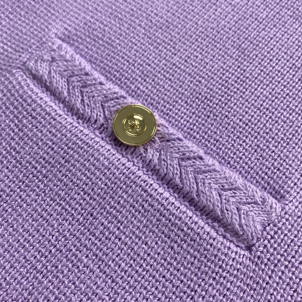 J. Crew Factory Knit Button Front Long Sleeve Sweater Cardigan (Lavender) - Picture 13 of 16